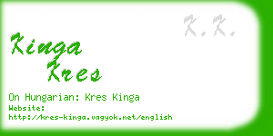 kinga kres business card